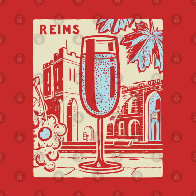 Art Deco Champagne Cocktail Vintage Poster by TuncGK