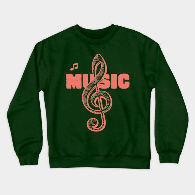 Vintage Treble Clef for Musicians and Music Lovers Crewneck Sweatshirt by TuncGK
