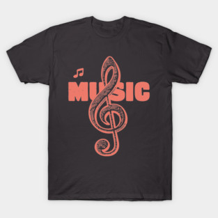 Vintage Treble Clef for Musicians and Music Lovers T-Shirt