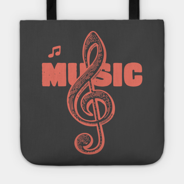 Vintage Treble Clef for Musicians and Music Lovers Tote by TuncGK