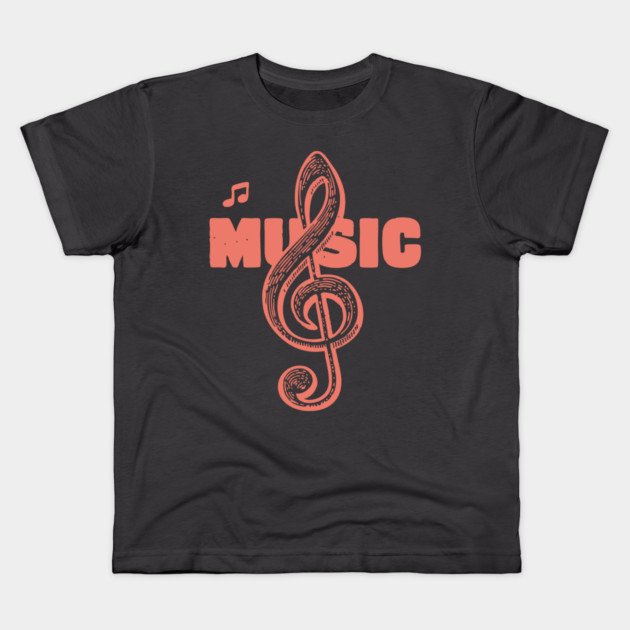 Vintage Treble Clef for Musicians and Music Lovers Kids T-Shirt by TuncGK