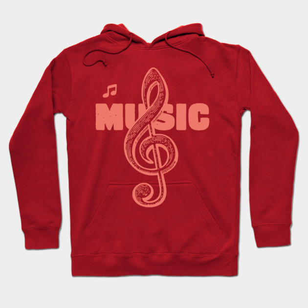 Vintage Treble Clef for Musicians and Music Lovers Hoodie by TuncGK