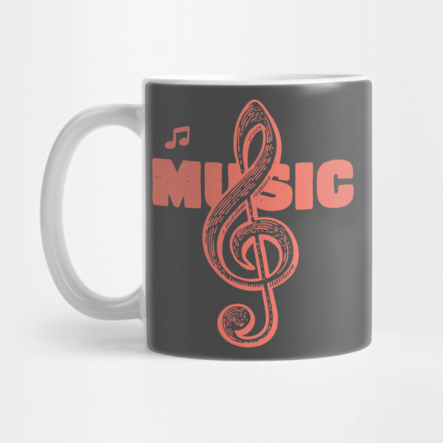 Vintage Treble Clef for Musicians and Music Lovers by TuncGK