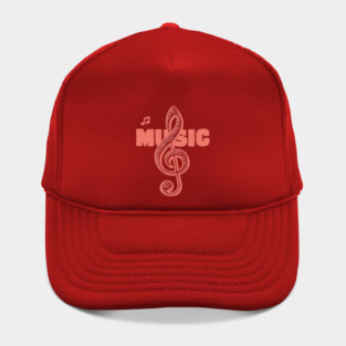 Vintage Treble Clef for Musicians and Music Lovers Hat