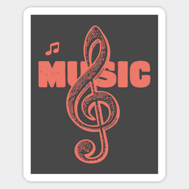 Vintage Treble Clef for Musicians and Music Lovers Magnet by TuncGK