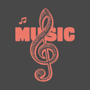 Vintage Treble Clef for Musicians and Music Lovers T-Shirt