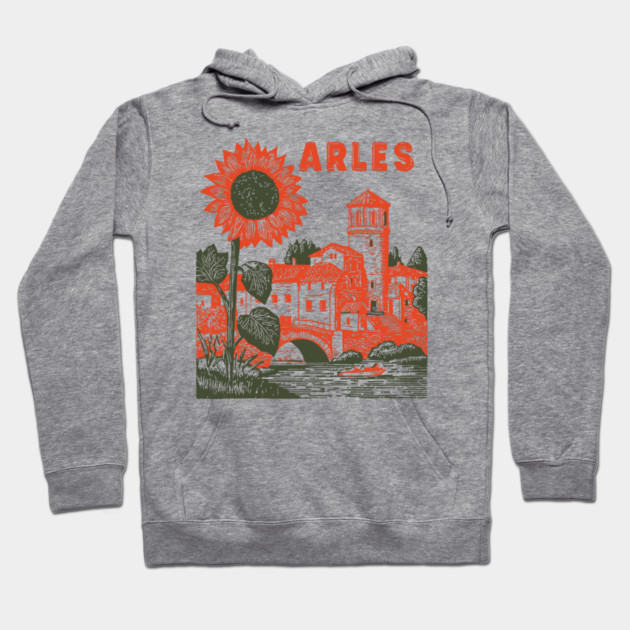 Arles Sunflower Van Gogh Style Vintage Art Hoodie by TuncGK