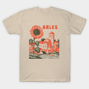Arles Sunflower Van Gogh Style Vintage Art T-Shirt