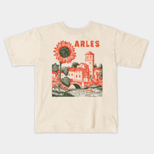 Arles Sunflower Van Gogh Style Vintage Art Kids T-Shirt