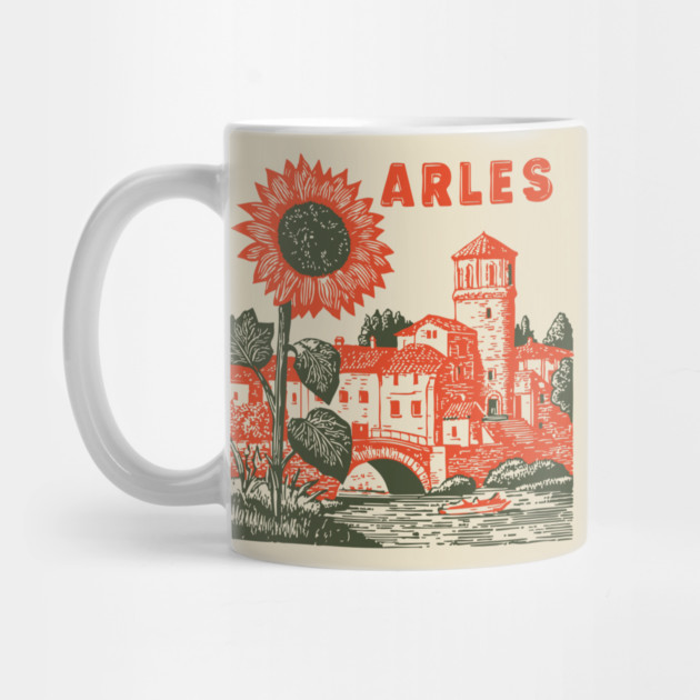 Arles Sunflower Van Gogh Style Vintage Art by TuncGK