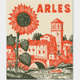 Arles Sunflower Van Gogh Style Vintage Art Posters and Art