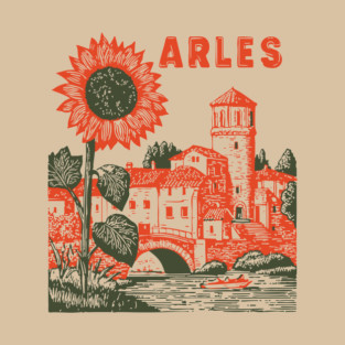 Arles Sunflower Van Gogh Style Vintage Art T-Shirt