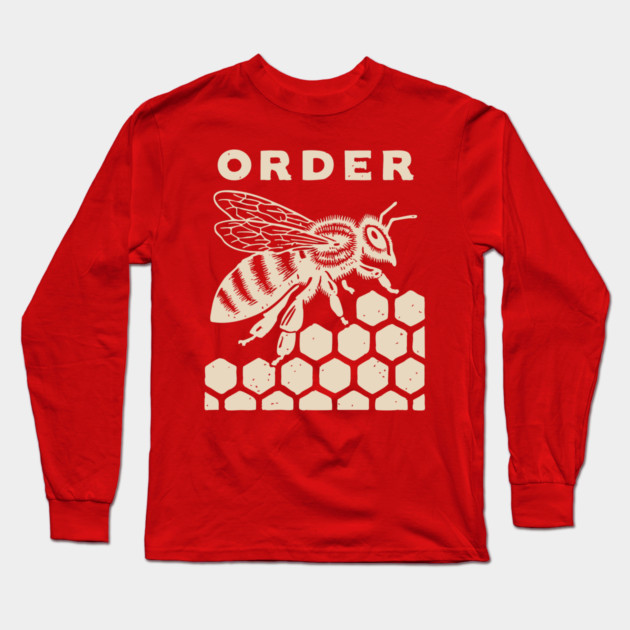 The Natural Order Bee and Honeycomb Graphic Long Sleeve T-Shirt by TuncGK