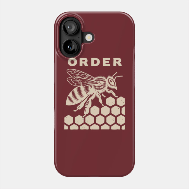The Natural Order Bee and Honeycomb Graphic Phone Case by TuncGK
