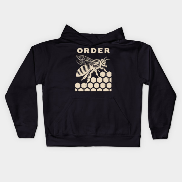 The Natural Order Bee and Honeycomb Graphic Kids Hoodie by TuncGK