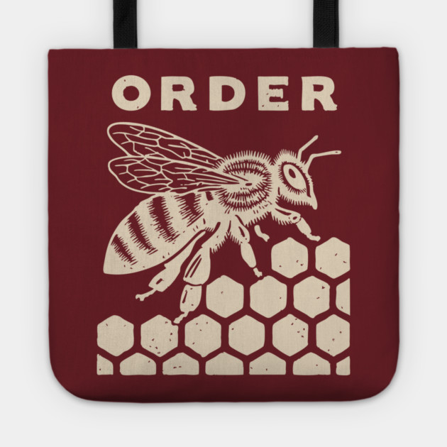 The Natural Order Bee and Honeycomb Graphic Tote by TuncGK