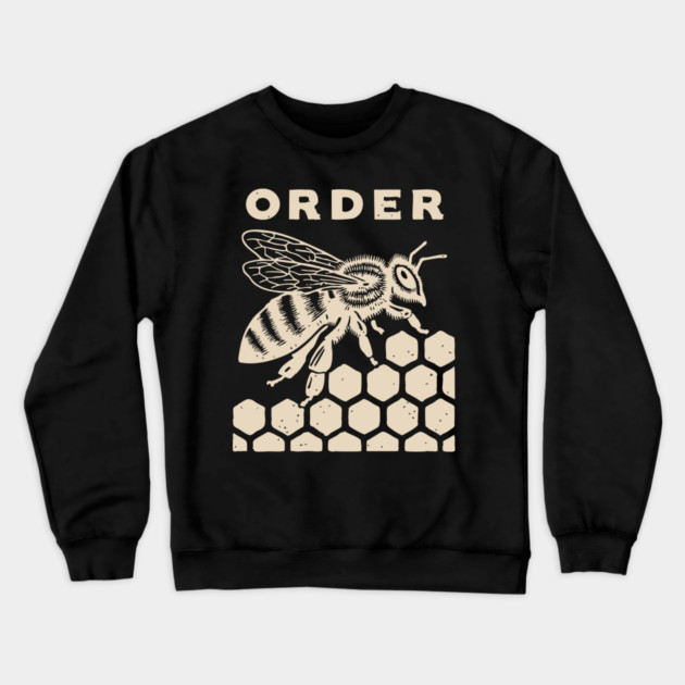 The Natural Order Bee and Honeycomb Graphic Crewneck Sweatshirt by TuncGK