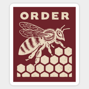 The Natural Order Bee and Honeycomb Graphic Magnet