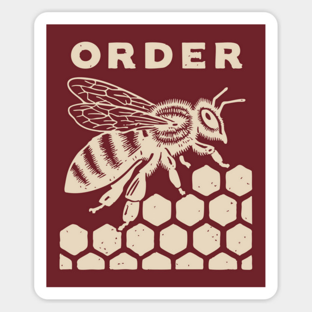 The Natural Order Bee and Honeycomb Graphic Magnet by TuncGK