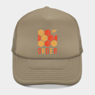 Retro 70s Bee and Honeycomb Art Hat