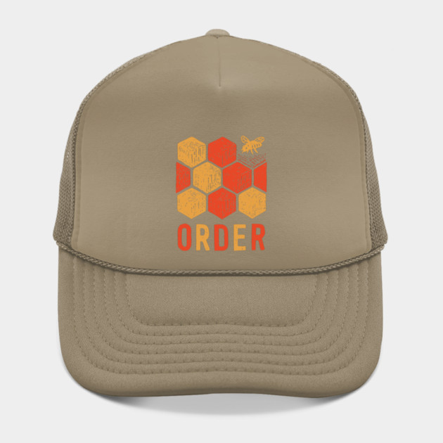 Retro 70s Bee and Honeycomb Art by TuncGK