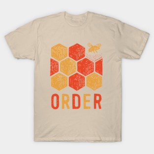 Retro 70s Bee and Honeycomb Art T-Shirt
