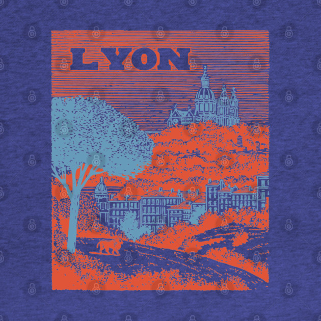 Lyon France Vintage Travel Poster Art by TuncGK