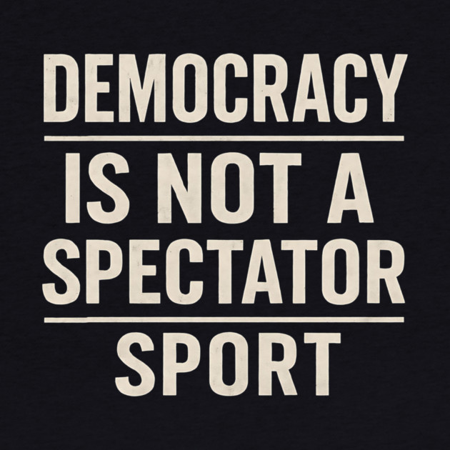 Democracy-Is-Not-a-Spectator-Sport by ArtistTee ⭐⭐⭐⭐⭐