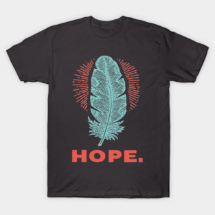 Hope Is a Feather Vintage Poet Graphic T-Shirt