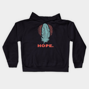 Hope Is a Feather Vintage Poet Graphic Kids Hoodie