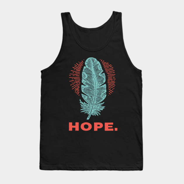 Hope Is a Feather Vintage Poet Graphic Tank Top by TuncGK