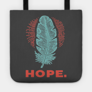 Hope Is a Feather Vintage Poet Graphic Tote