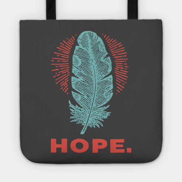 Hope Is a Feather Vintage Poet Graphic Tote by TuncGK