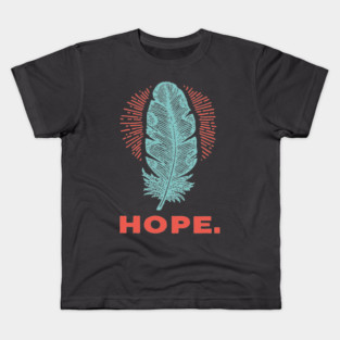 Hope Is a Feather Vintage Poet Graphic Kids T-Shirt