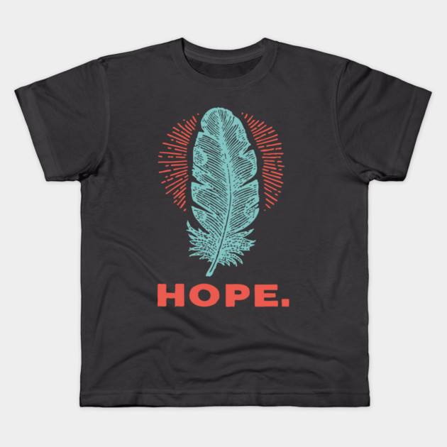 Hope Is a Feather Vintage Poet Graphic Kids T-Shirt by TuncGK
