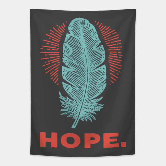 Hope Is a Feather Vintage Poet Graphic Tapestry by TuncGK