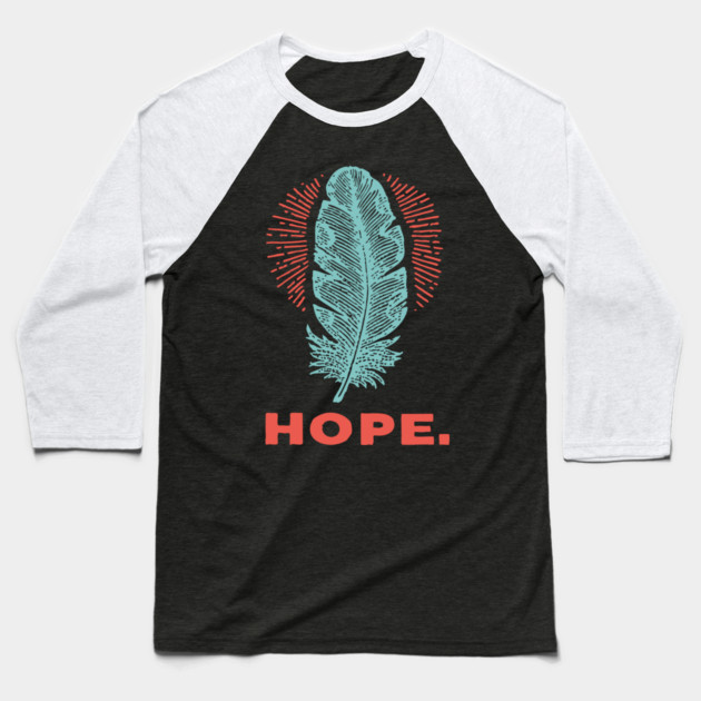 Hope Is a Feather Vintage Poet Graphic Baseball T-Shirt by TuncGK