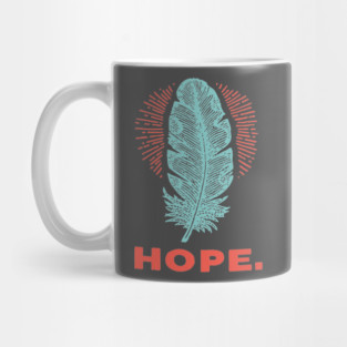 Hope Is a Feather Vintage Poet Graphic Mug