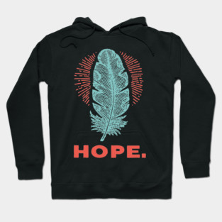 Hope Is a Feather Vintage Poet Graphic Hoodie