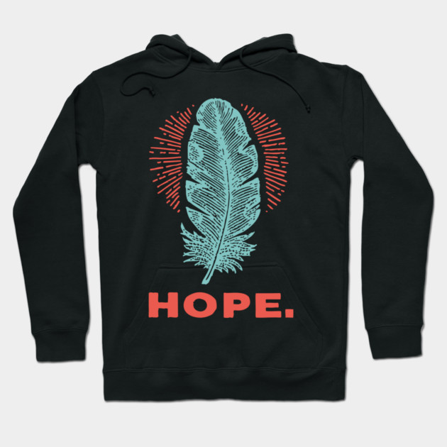 Hope Is a Feather Vintage Poet Graphic Hoodie by TuncGK