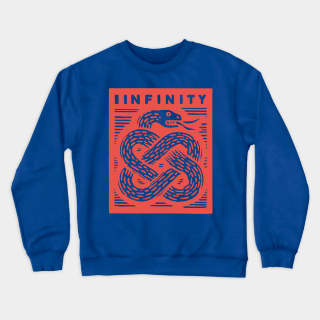 Infinity Knot Ouroboros Serpent Mystical Symbol Crewneck Sweatshirt by TuncGK
