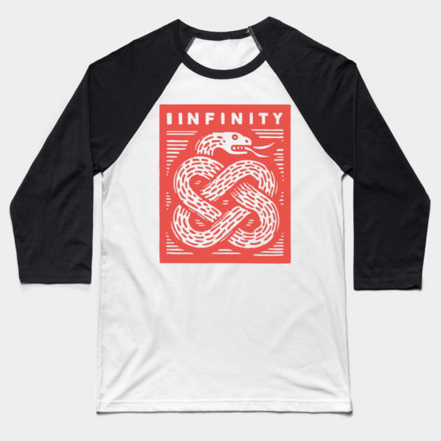 Infinity Knot Ouroboros Serpent Mystical Symbol Baseball T-Shirt by TuncGK