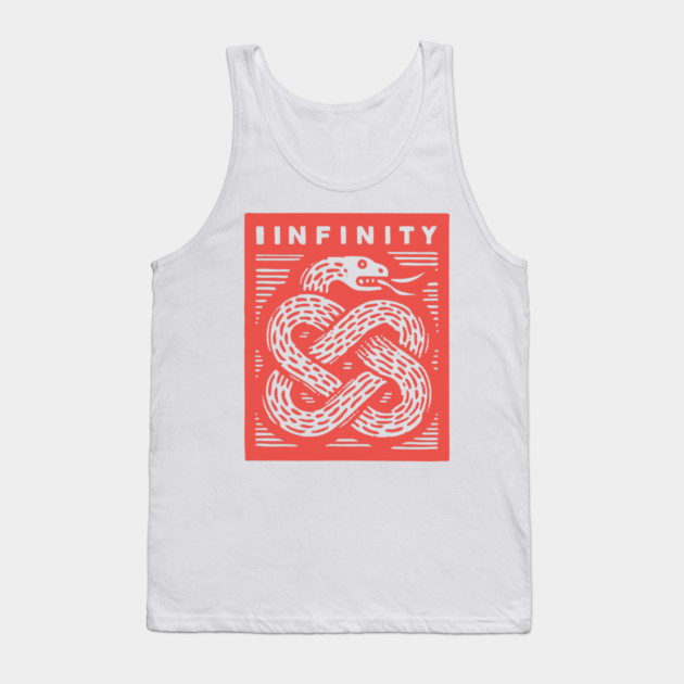 Infinity Knot Ouroboros Serpent Mystical Symbol Tank Top by TuncGK