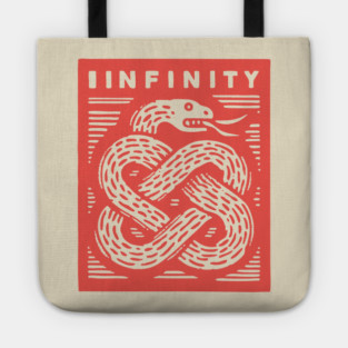 Infinity Knot Ouroboros Serpent Mystical Symbol Tote