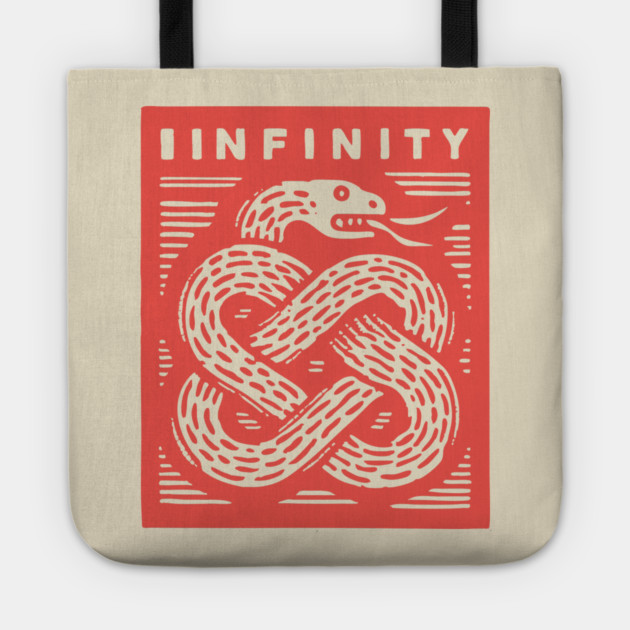 Infinity Knot Ouroboros Serpent Mystical Symbol Tote by TuncGK