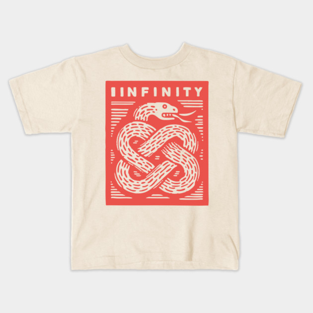 Infinity Knot Ouroboros Serpent Mystical Symbol Kids T-Shirt by TuncGK