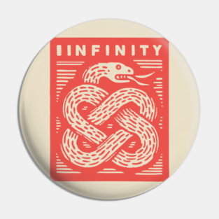 Infinity Knot Ouroboros Serpent Mystical Symbol Pin