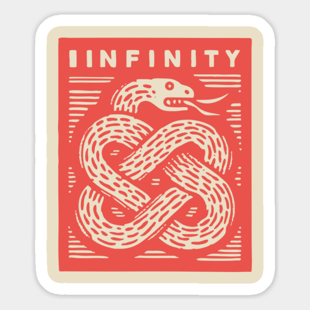 Infinity Knot Ouroboros Serpent Mystical Symbol Magnet by TuncGK