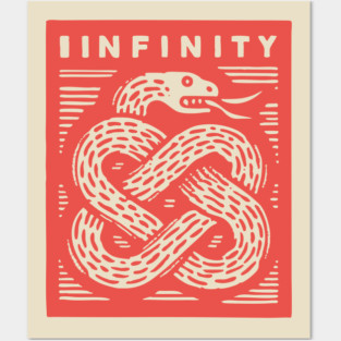 Infinity Knot Ouroboros Serpent Mystical Symbol Posters and Art