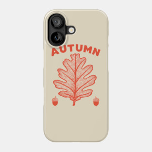 Vintage Autumn Oak Leaf Cottagecore Botanical Art Phone Case